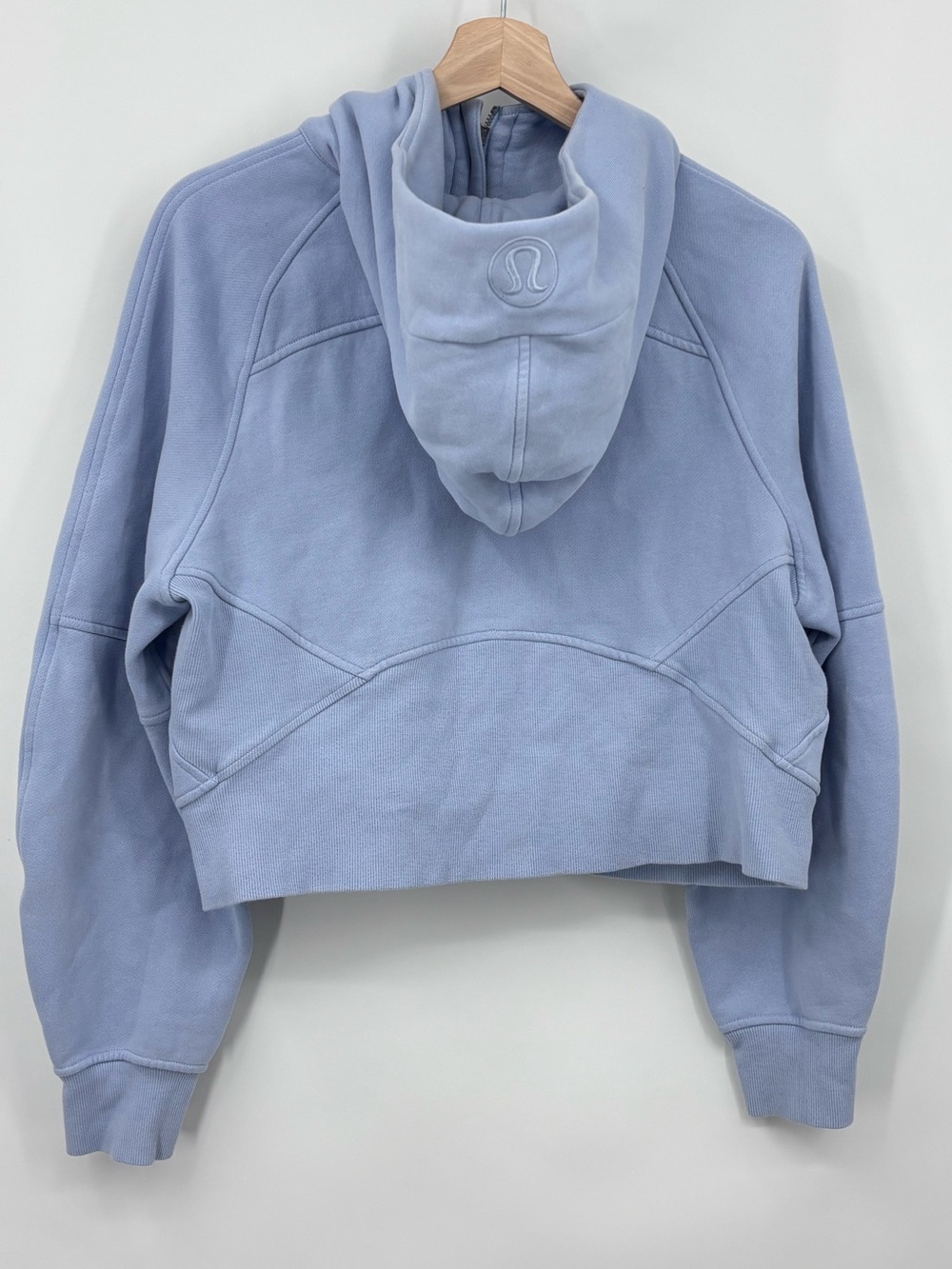 Lululemon Cropped Scuba Half-Zip Hooded Pullover willow blue XS-Small - Picture 4 of 10